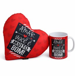 Imagem de Caneca e Almofada Amar Você é Muito Bom