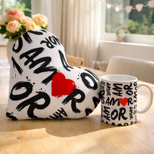 Caneca e Almofada Amor
