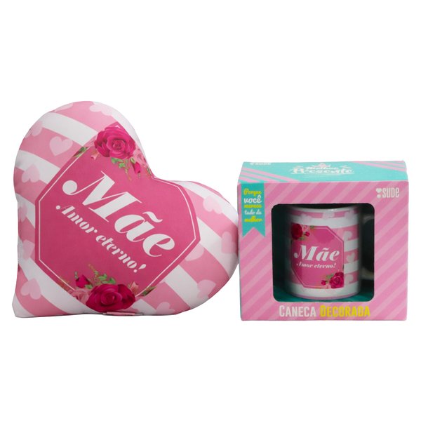 Caneca e Almofada Mãe Amor Eterno