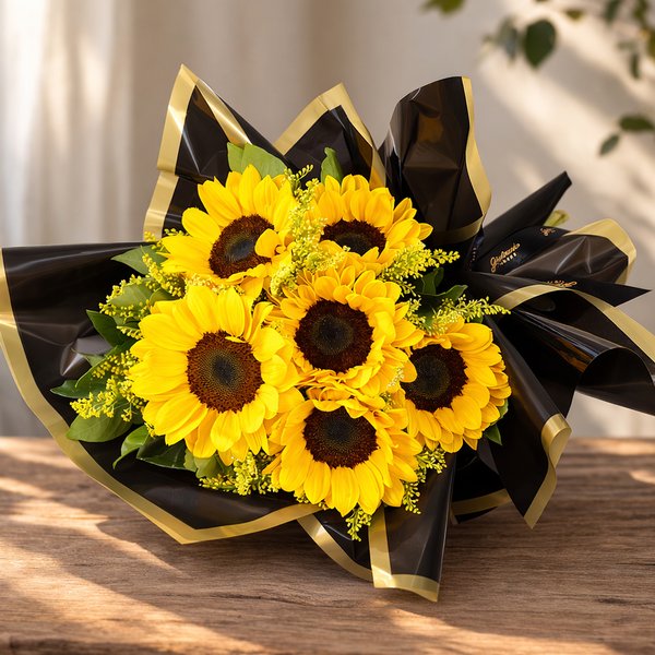 Radiante Buquê de 6 Girassóis