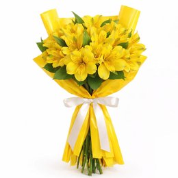Imagem de Buquê de Astromélias Amarelas - Serenidade