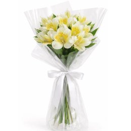 Imagem de Buquê de Astromélias Brancas - Serenidade