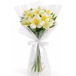 Imagem de Buquê de Astromélias Brancas - Serenidade