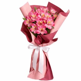 Imagem de Buquê de Astromélias Cor de Rosa - Serenidade