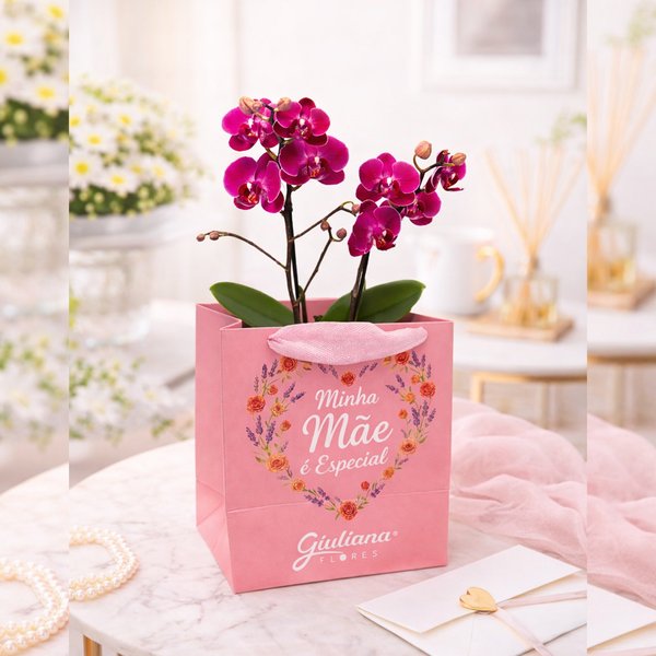 Mini Rara Lilás na Sacola Minha Mãe é Especial