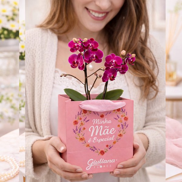 Mini Rara Lilás na Sacola Minha Mãe é Especial