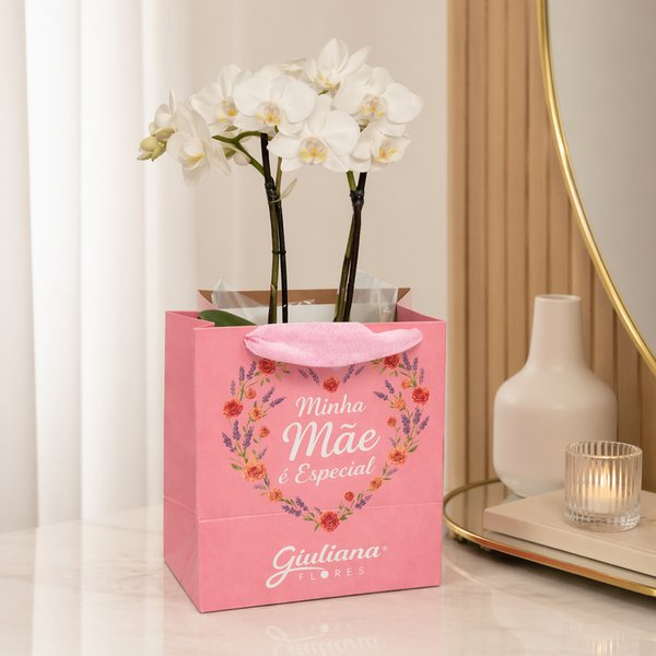 Mini Rara Branca na Sacola Minha mãe é Especial