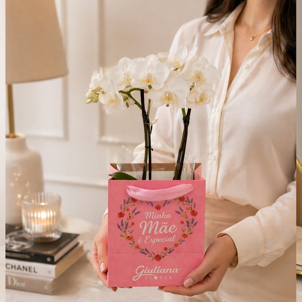 Mini Rara Branca na Sacola Minha mãe é Especial