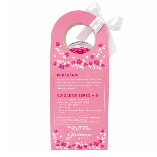 Mini Box de Rosa Encantada Pink - Mãe Laço de Amor