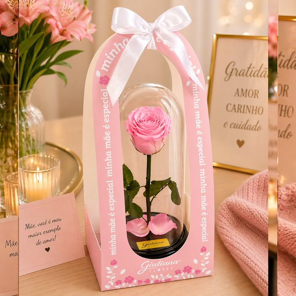 Fabulosa Rosa Encantada Cor de Rosa - Mãe Mega Amor
