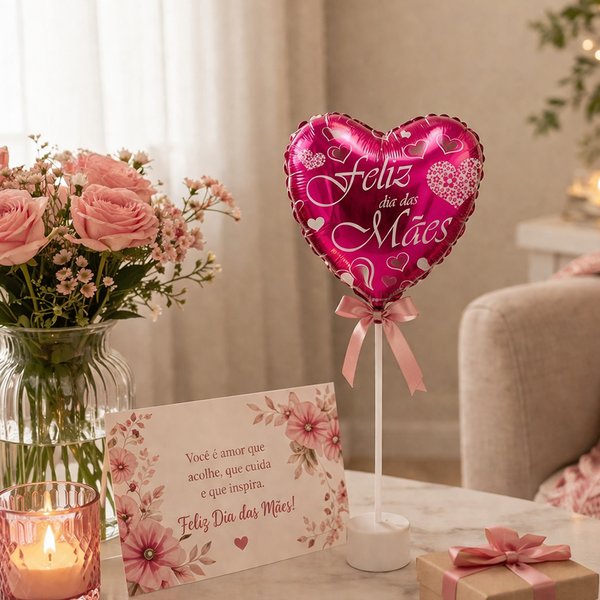 Balão Pink Feliz Dia das Mães
