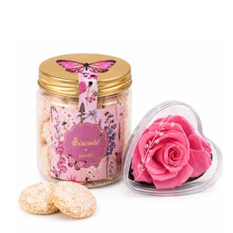 Imagem de Mini Coração Encantado Cor de Rosa e Perle Biscoitê
