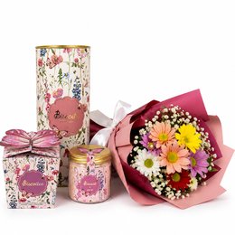 Imagem de Amável Buquê de Flores do Campo Mini e Biscoitê