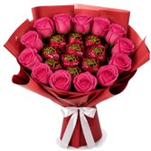 Charmoso Buquê de Rosas Pink e Sonho de Valsa