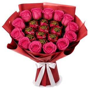 Imagem de Charmoso Buquê de Rosas Pink e Sonho de Valsa