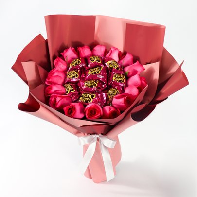 Charmoso Buquê de Rosas Pink e Sonho de Valsa