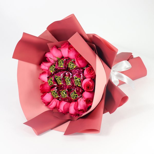 Charmoso Buquê de Rosas Pink e Sonho de Valsa