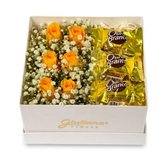 Caixa Encanto das Rosas Amarelas e Ouro Branco