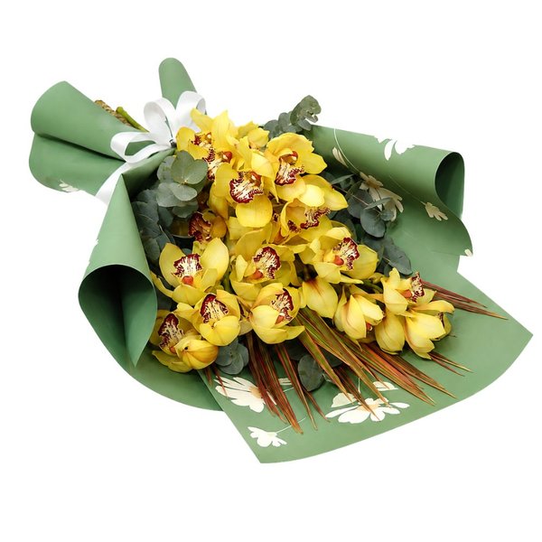 Buquê de Orquidea Cymbidium Amarela