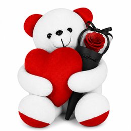 Imagem de Urso Carinhoso com Coração e Cone Encantado
