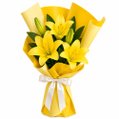 Buquê Trio de Lírios Amarelo