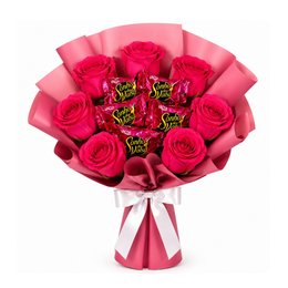 Imagem de Delicado Buquê de Rosas Pink e 5 Sonho de Valsa