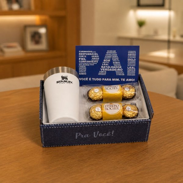 Kit Pai Você é Tudo com Copo Stanley e Bombom Ferrero Rocher