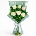Buquê Serenidade com 6 Rosas Brancas