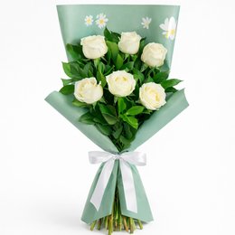 Imagem de Buquê Serenidade com 6 Rosas Brancas