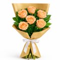 Buquê Serenidade com 6 Rosas Champanhe