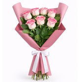 Buquê Serenidade com 6 Rosas Cor de Rosa