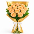 Buquê Serenidade com 12  Rosas Champanhe