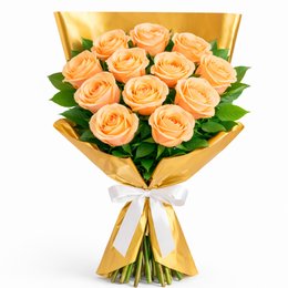 Imagem de Buquê Serenidade com 12  Rosas Champanhe