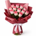 Buquê Serenidade com 12 Rosas Cor de Rosa
