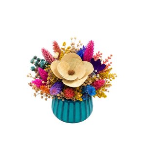 Imagem de Flores Secas Coloridas no Mini Vaso London