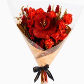 Buquê Criatividade de Flores Secas Vermelho