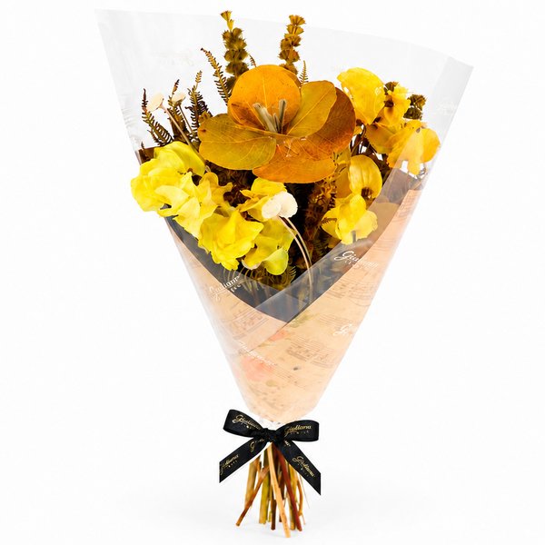 Buquê Criatividade de Flores Secas Amarelo