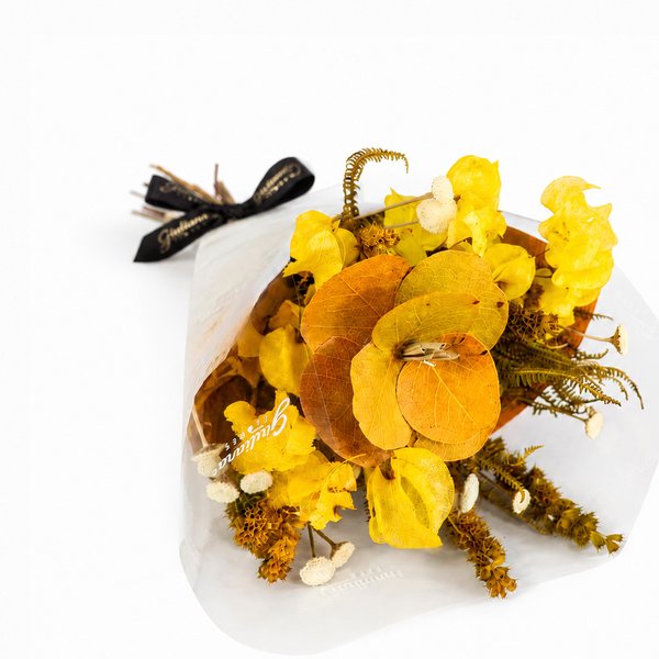 Buquê Criatividade de Flores Secas Amarelo