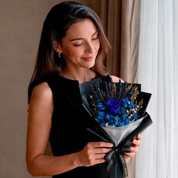 Buquê Raridade de Flores Secas Azul