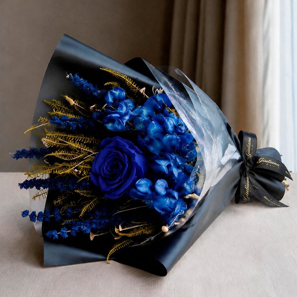 Buquê Raridade de Flores Secas Azul