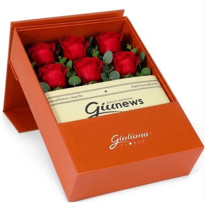 Rosas Vermelhas na Caixa Surpresa Red - Versão Pocket
