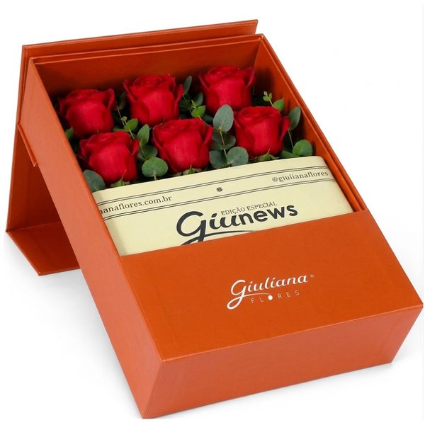 Rosas Vermelhas na Caixa Surpresa Red - Versão Pocket