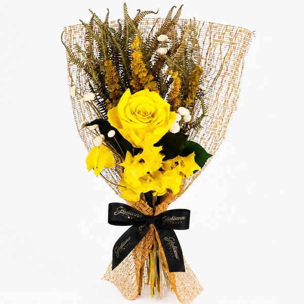 Buquê de Rosa Encantada Amarelo Original