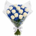 Buquê Safira com 12 Rosas Brancas