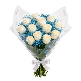 Imagem de Buquê Safira com 12 Rosas Brancas