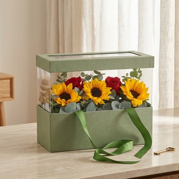 Mix de Flores no Cachepô Verde - Vitrine Floral