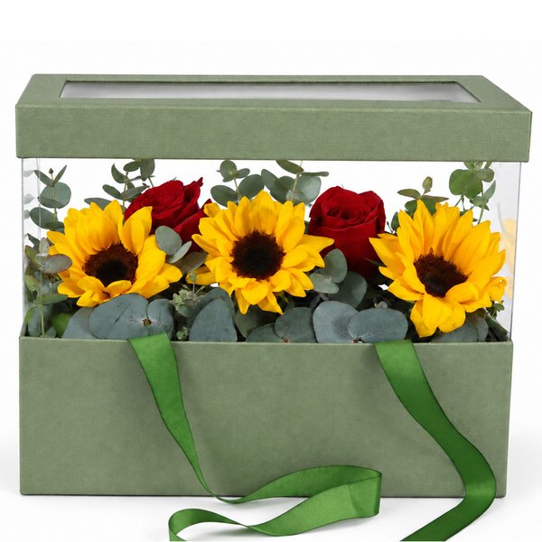Mix de Flores no Cachepô Verde - Vitrine Floral