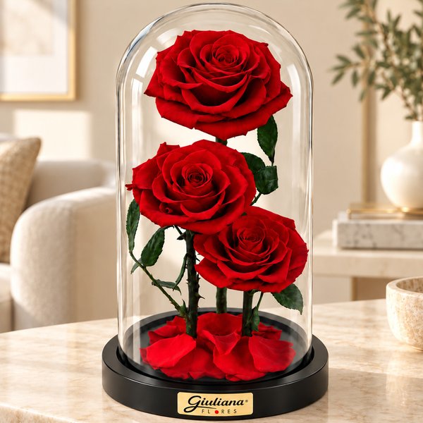 Rosa Encantada Vermelha Suprema Trio