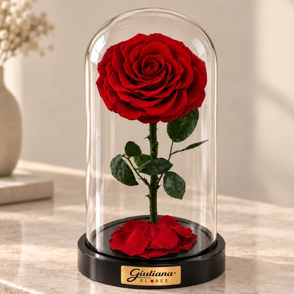 Rosa Encantada Vermelha Suprema Única