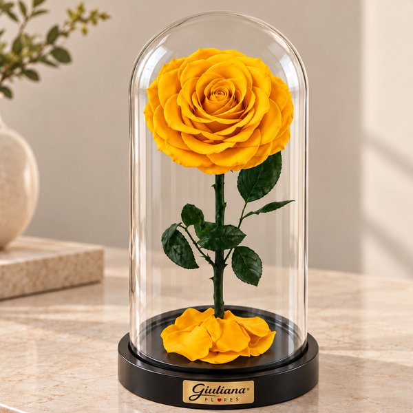 Rosa Encantada Amarela Suprema Única